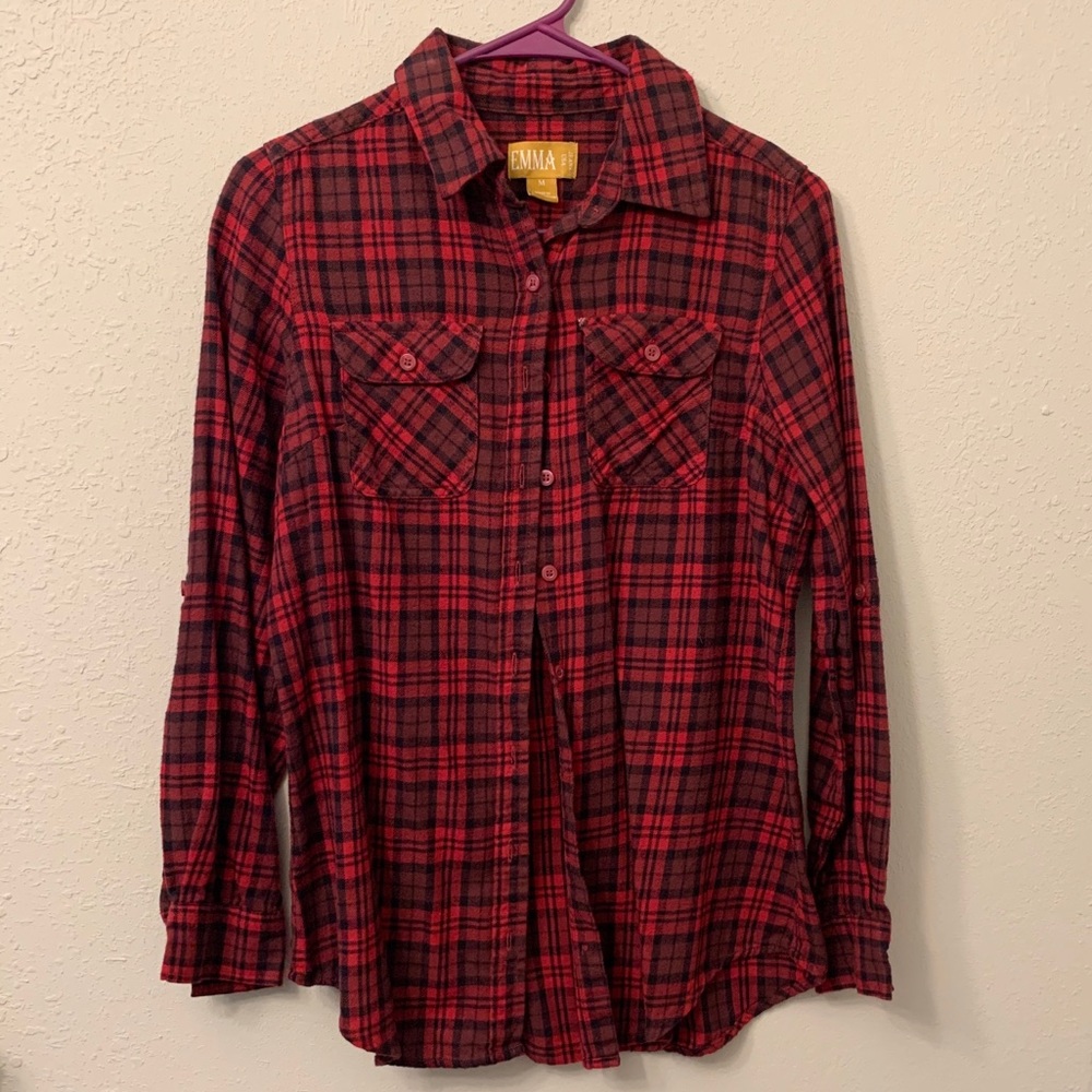 Emma red flannel shirt